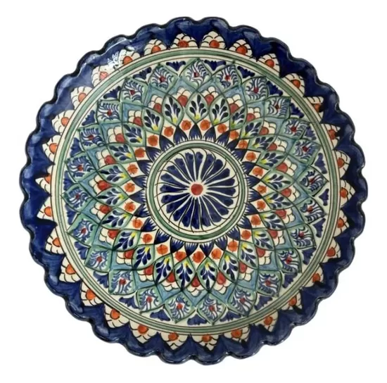 УЗБЕКСКАЯ ТАРЕЛКА Ляган 30 см ребристая